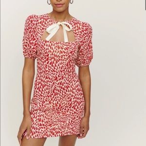 Reformation Morgan In Love Heart Mini Dress